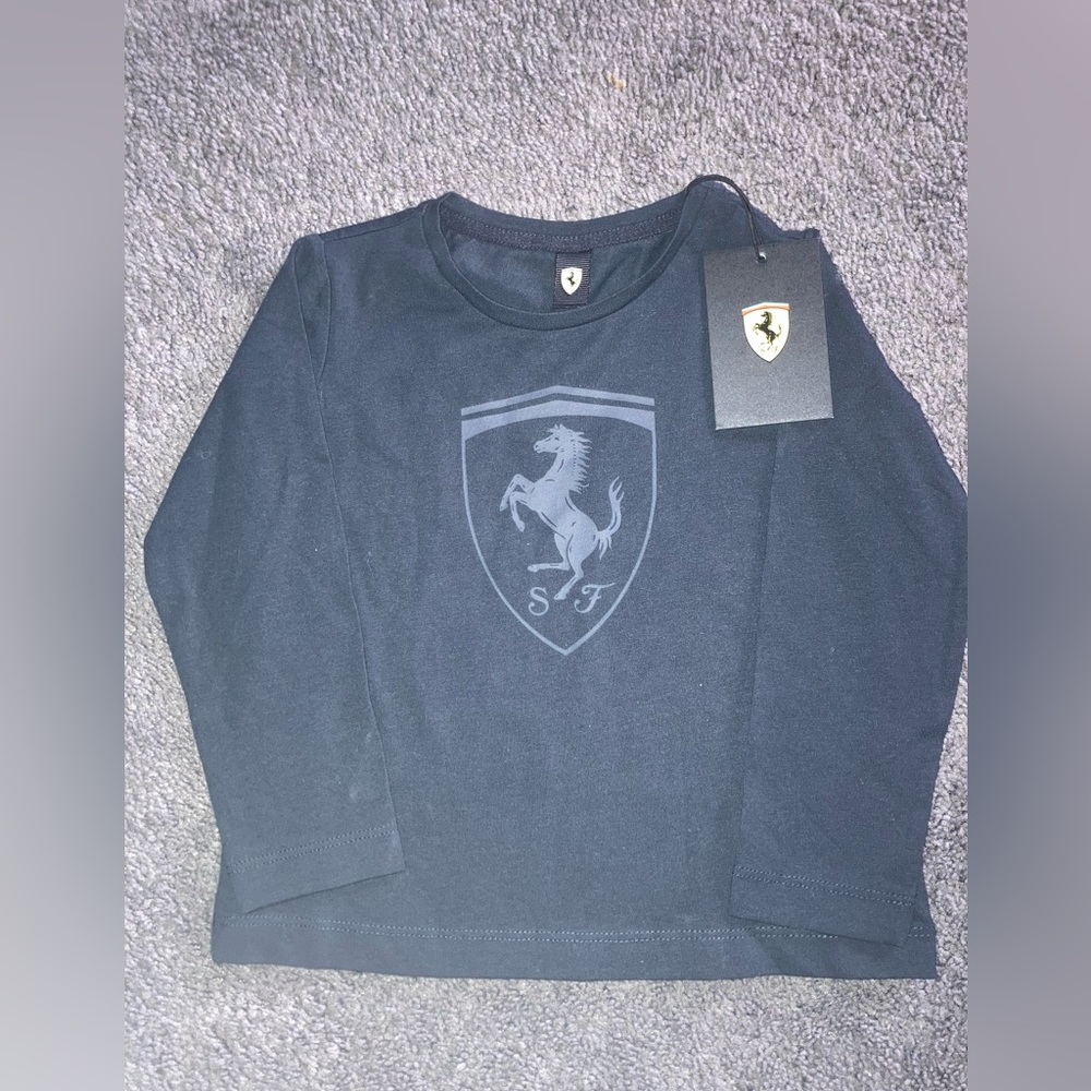 Black toddler Ferrari shirt